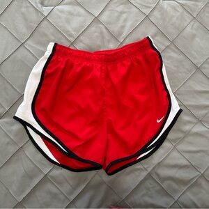 Nike Women's Red and Black Athletic Shorts